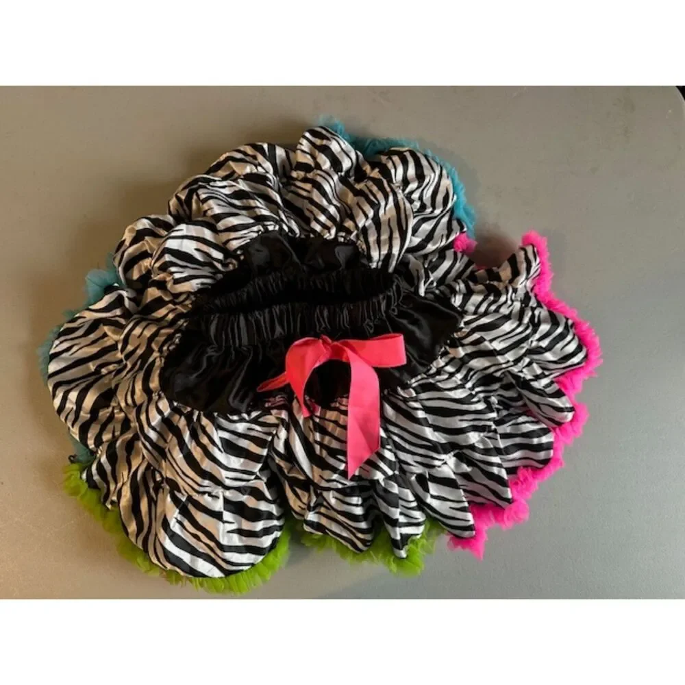 Neon and Zebra Petti Outfit   NRZ100   Size 100 4T-5T  NWT Boutique
